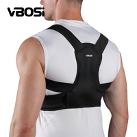 Correcteur de posture professionnel VBOSI 6102 en maille respirante avec 2 barres de soutien et bandes réglables pour un soutien complet du haut du dos