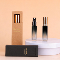 Flacon de parfum miniature de luxe 10 ml en verre avec pulvérisateur à col en aluminium et plastique, atomiseur portable rechargeable, boîte incluse