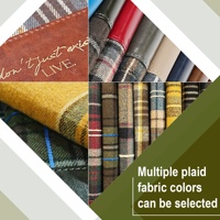 Nouvel article de boutique de mode : Carnet en tissu écossais A5, tweed, tartan, avec patch en cuir PU, petite série, logo personnalisé, marque privée