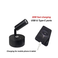 Lampe de lecture LED en aluminium pour yacht, bateau, camping-car, remorque, caravane, lumière intérieure de camping-car, projecteur de lecture LED DC12V-24V