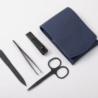 Nouvel ensemble de manucure en cuir avec mini-limes à ongles pratiques pour les voyages