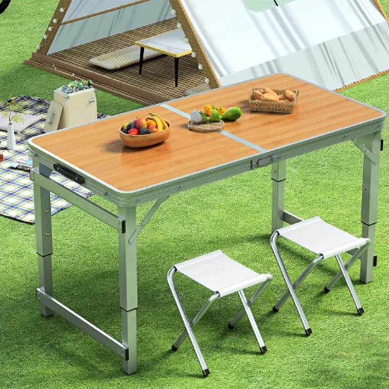 Easy to Clean Portable Outdoor Furniture Party Event Center Foldable Metal Folding Table