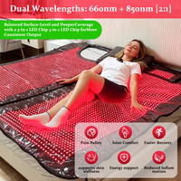 Matras Terapi Cahaya Merah 660nm & 850nm untuk Seluruh Tubuh dengan Timer, Dapat Diredupkan, Iradiasi Tinggi, Nol EMF, Pereda Nyeri untuk Penggunaan di Rumah