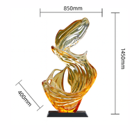 Vente en gros d'ornements d'ours en résine transparente Sculpture Thème de dessin animé pour la décoration intérieure et le salon Cadeau d'affaires parfait