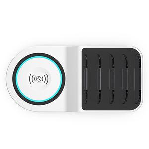 Station de recharge pour téléphone <span class=keywords><strong>portable</strong></span> avec logo personnalisé, multi-appareils, USB, bureau, <span class=keywords><strong>portable</strong></span>, électrique, 5 en 1, station de recharge sans fil rapide - Product Image 4