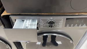 เครื่องซักผ้าและอบผ้าฝาหน้า 10/15 กก. พร้อมมอเตอร์ทรงพลัง ระบบอัตโนมัติ ลูกกลิ้ง BLDC กำจัดคราบฝังแน่นได้อย่างรวดเร็ว เหมาะสำหรับใช้ในครัวเรือน - Product Image 4