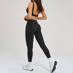 Горячая распродажа: Спортивный комплект YIYI с высокой поддержкой, сексуальные леггинсы с боковыми карманами, комплекты для йоги, быстросохнущая женская одежда для фитнеса - Product Image 5