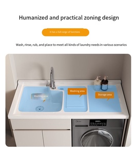 <span class=keywords><strong>Mobili</strong></span> da Bagno Moderni in Alluminio a Nido d'Ape, Resistenti all'Acqua, Multifunzionali per Hotel e Appartamenti, con <span class=keywords><strong>Lavatrice</strong></span> Integrata e Lavabo - Product Image 4