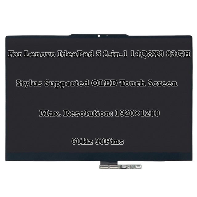 14" Laptop Screen for Lenovo IdeaPad 5 2-in-1 14Q8X9 83GH OLED FHD Touch Screen LCD Display Assembly Replacement