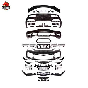 Pare-chocs avant de voiture avec lèvre pare-chocs arrière avec échappement pour <span class=keywords><strong>Chevrolet</strong></span> <span class=keywords><strong>Corvette</strong></span> C8 Z06 kit carrosserie diffuseur arrière becquet en carbone 2019 -on - Product Image 6