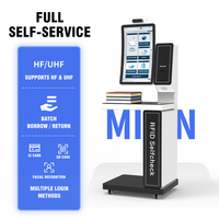 Quiosco Inteligente de Autoservicio para Check-in/Check-out de Libros en Bibliotecas con Lector RFID, Windows 10, WiFi, SIP2, NCIP, SDK, API, Soporte OEM y ODM