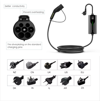 Chargeur EV portable GBT Type 2 Station de charge de voiture électrique de haute qualité 11KW avec prise brésilienne Prend en charge le courant réglable