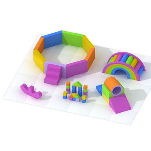 Juego de Parque Infantil Interior de Plástico Colorido con Arco de Escalada y Bloques para Área de Juegos para Niños - Product Image 1