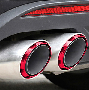 ท่อไอเสียรถยนต์ดัดแปลงสแตนเลสสามชั้นสีดำสีเหลืองสีแดงสีน้ำเงิน - Product Image 4