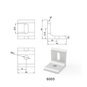 25 30 40 L Type <span class=keywords><strong>2</strong></span> Gaten Sleuven Binnen Hoek Beugel - Product Image 4