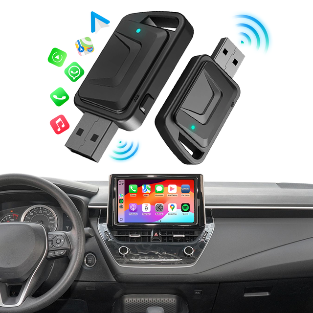 2in1 Wireless Carplay Adapter No Delay Usb Plug Carplayer Appel Car Play Wifi Dongle Android Auto Box Online Upgrade