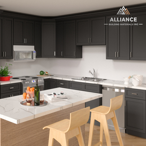 Gabinetes de Cocina American Graphite Shaker |   Gabinetes de Cocina de Calidad para Construcción, Madera Sólida |   Gabinetes de Cocina Personalizados para Proyectos - Product Image 1