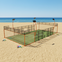 Canchas de Pádel de Acero Galvanizado en Caliente, Individuales y Dobles, para Eventos Deportivos Profesionales, con Superficie de Césped Artificial