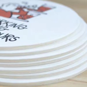 Factory Wholesale Custom Logo Printed Cup Mat Mug Pad Coaster for Drink Cup Packaging Paper Product
