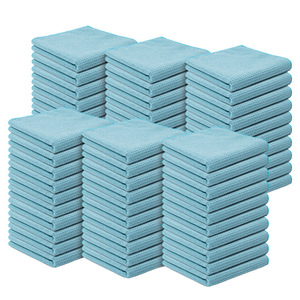 Chiffon de nettoyage en maille piquée, rectangulaire, couleur unie, épaissi, multifonctionnel, torchon de cuisine, taille et couleur personnalisables - Product Image 3