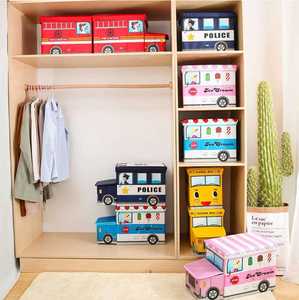 Coffre à jouets pour le rangement pliable, boîte à jouets avec coussin en mousse, repose-pieds, siège, coffre à jouets pliable pour enfants - Product Image 6