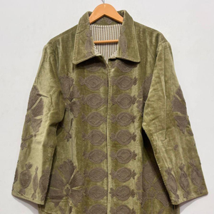 Winter Autumn Bohemian Style Cotton Canvas Breathable <b>Jacket</b> for Ladies Hot Selling TNT - Product Image 5