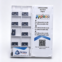 Plaquette de fraisage en carbure à alimentation élevée LNGU110408 LNGU15T608 LNGU pour usinage CNC haute efficacité de l'acier inoxydable et de l'acier moulé