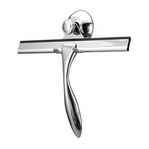Limpiacristales de Acero Inoxidable con Ventosa, Moderno, Ecológico y Fácil de Usar, <span class=keywords><strong>para</strong></span> Montar en la Pared, con <span class=keywords><strong>Goma</strong></span> <span class=keywords><strong>para</strong></span> <span class=keywords><strong>Limpiar</strong></span> Ventanas y Duchas - Product Image 1
