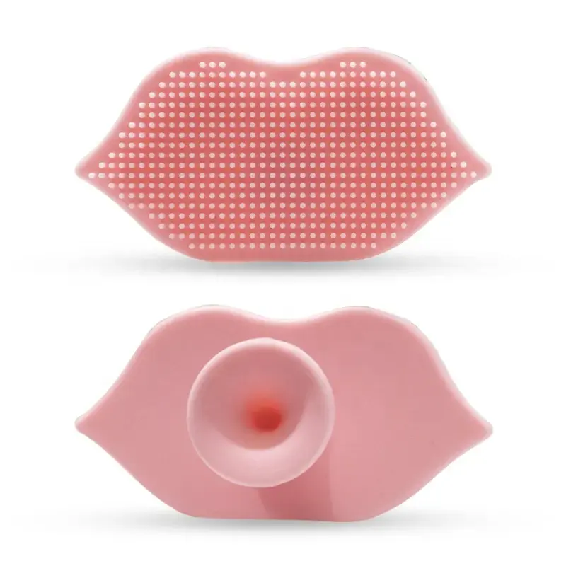 New Design Lip Shape Silicone Face Cleansing Brush facial cleansing pad for home use
