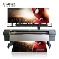 Impresora de Gran Formato MYJET E8-3200 de 3.2m con 4/8 Cabezales Konica 512i 30PL para Pancartas Publicitarias Exteriores