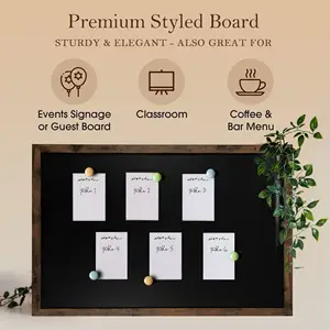 Natural Wood Frame Hanging Blackboard Wall- Mounted Chalkboard