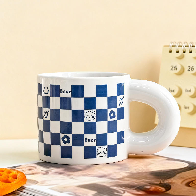 Blue checkerboard pattern