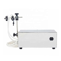 Machine de remplissage de liquides pour bouteilles GFK-280 à double tête semi-automatique 5-3500 ml avec contrôle numérique pour eau, jus, lait
