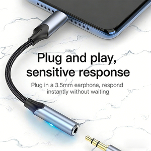 <span class=keywords><strong>Adaptador</strong></span> de Audio de 3.5mm Hembra <span class=keywords><strong>a</strong></span> <span class=keywords><strong>USB</strong></span> Tipo-C Macho, 10cm, Gris - Conecta Auriculares <span class=keywords><strong>a</strong></span> Dispositivos <span class=keywords><strong>USB</strong></span>-C para Escuchar Música - Product Image 2