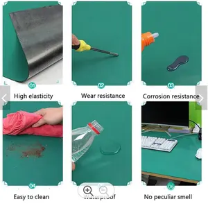 ESD Desktop Anti statis Grounding Mat dan kabel untuk Workbench lampu atas hitam hijau