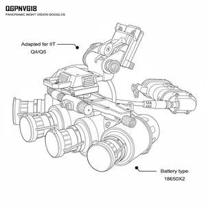 משקפי ראיית לילה QCNV GPNVG18 GEN3 FOM2200 ארבע עיניים עם ראייה מלאה |   קו ייצור בוגר |   נבדק בתקן - Product Image 1