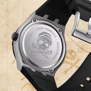 Montres MARK FAIRWHALE pour hommes 5040, boîtier en résine, cadran rotatif tendance, bracelet en silicone, montres-bracelets à quartz étanches, boîte cadeau - Product Image 6