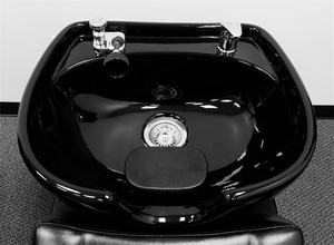 All Black <span class=keywords><strong>Plaid</strong></span> Design Hair Salon Equipment Lay Down Champú <span class=keywords><strong>Cama</strong></span> Lavado de cabello Champú Tazón y silla - Product Image 4