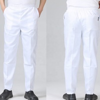 Pantalon de Chef Ample à Rayures pour Homme, Uniforme de Cuisine, Vêtement Résistant à Carreaux, Tenue de Serveur d'Hôtel, Pantalon de Travail