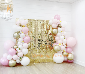 Vuông Panel tường vuông <span class=keywords><strong>spangle</strong></span> tường vàng ánh sáng lung linh tường cho sự kiện đám cưới trang trí - Product Image 2