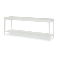 Table console décorative de haute qualité en aluminium peint en poudre blanche pour la décoration de la maison et du salon avec plateau en verre trempé