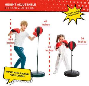 Saco de <span class=keywords><strong>boxeo</strong></span>, niños incluidos <span class=keywords><strong>guantes</strong></span> de <span class=keywords><strong>boxeo</strong></span> | Saco de <span class=keywords><strong>boxeo</strong></span> ajustable para niños de 3 a 10 años con soporte | Juego de bolsa de <span class=keywords><strong>boxeo</strong></span> de juguete - Product Image 3