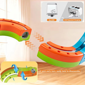 Набор магнитных строительных блоков EPT Magnetic Track Car, развивающая игрушка Монтессори, красочный магнитный левитирующий поезд - Product Image 2