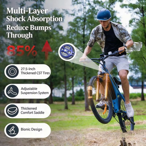 <span class=keywords><strong>Vélo</strong></span> de montagne <span class=keywords><strong>électrique</strong></span> tout-terrain de haute qualité, imperméable, stable, spécialisé, 27,5 pouces, 48 V, avec guidon - Product Image 2