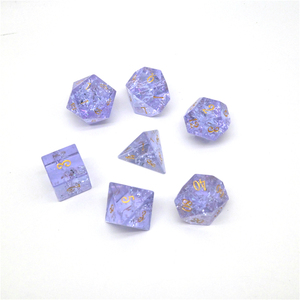 ลูกเต๋าหินสังเคราะห์ LM แบบแตกสีเขียวเงา สำหรับเกม DND <span class=keywords><strong>RPG</strong></span> - Product Image 4