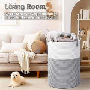 Keranjang Cuci Rotan Bulat 30Cm Vietnam, Keranjang Penyimpanan Anyaman Rumput Laut, Keranjang Warna Pink untuk Menyimpan Kentang dan Bawang - Product Image 5