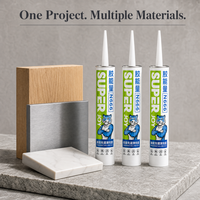 Colle de construction premium sans perçage, résistante aux chocs, non toxique, résistante aux intempéries, pour projets de décoration et de quincaillerie commerciale