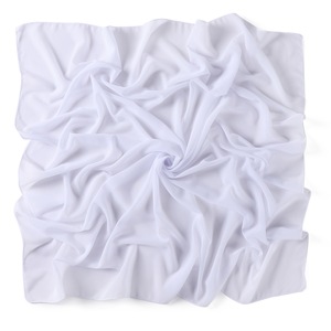 Foulard musulman carré en mousseline de soie perlée de couleur unie Malaisie Femmes en mousseline de soie Vente en gros Foulard Hijab - Product Image 6