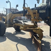 Niveleuse Caterpillar 160M d'occasion, moteur, boîte de vitesses, pompe, équipement de construction d'origine fabriqué aux États-Unis, jaune, bon prix
