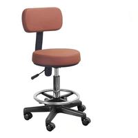 Chaise de salon de beauté avec dossier durable en acier inoxydable (plaqué or), confortable et portable, pivotante à 360 degrés